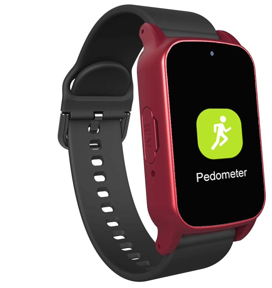 SOS-Uhr BodyID Slim Senior Pro rot