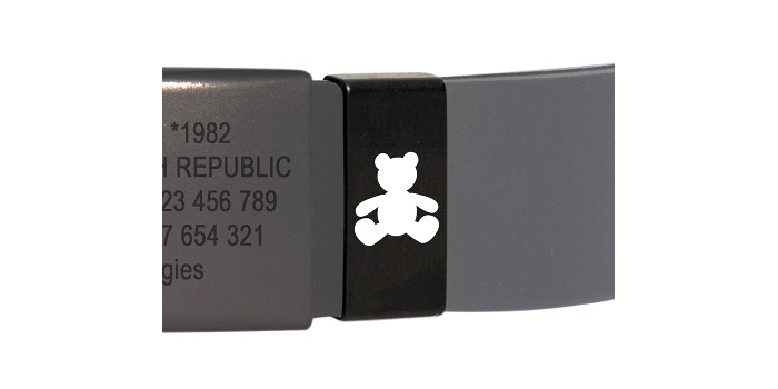 Schwarzes Abzeichen für 14 mm ArmBand Farbe