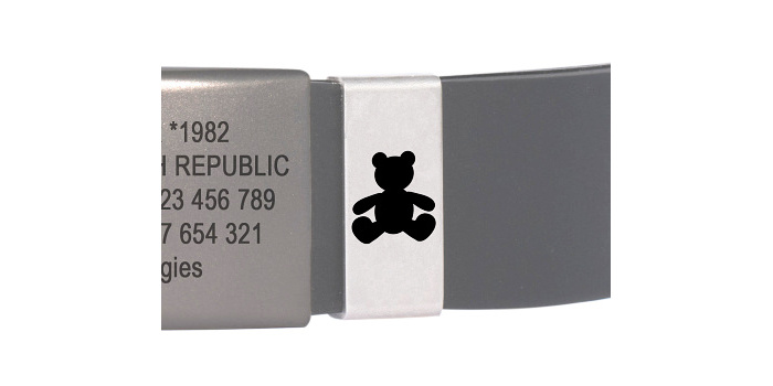 Schwarzes Abzeichen für 18 mm ArmBand Farbe