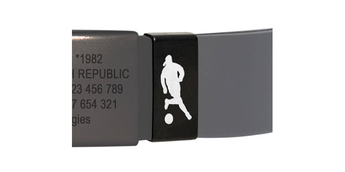 Mark Negro para cinturón de 12 mm color